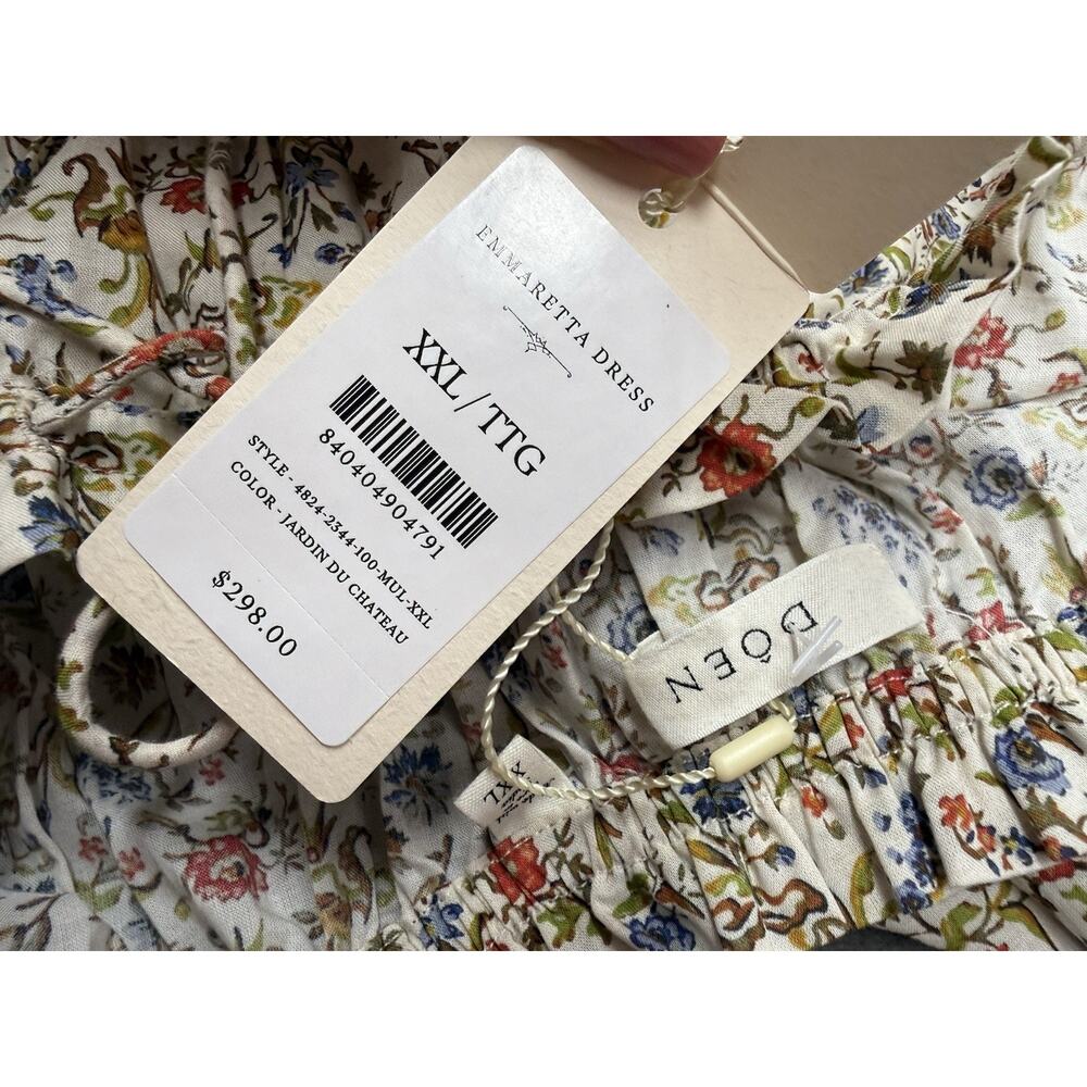 NWT DÔEN Emmaretta Dress Jardin Du Chateau Floral Organic Cotton XXL - Picture 14 of 15